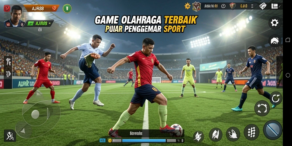 Tangkapan layar utama AJR88 menampilkan pertandingan olahraga yang seru dan dinamis.