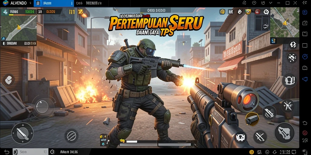 Gameplay dinamis dan menegangkan dalam ALVENDO.
