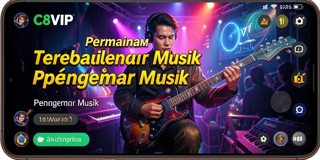 Gameplay seru C8VIP dengan berbagai tantangan musik.