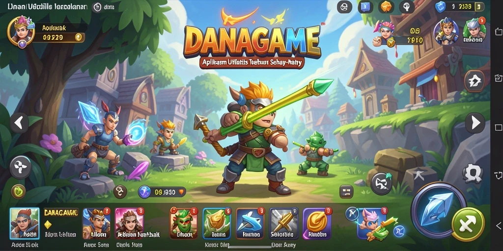 Tampilan antarmuka DANAGAME yang intuitif dan fungsional.
