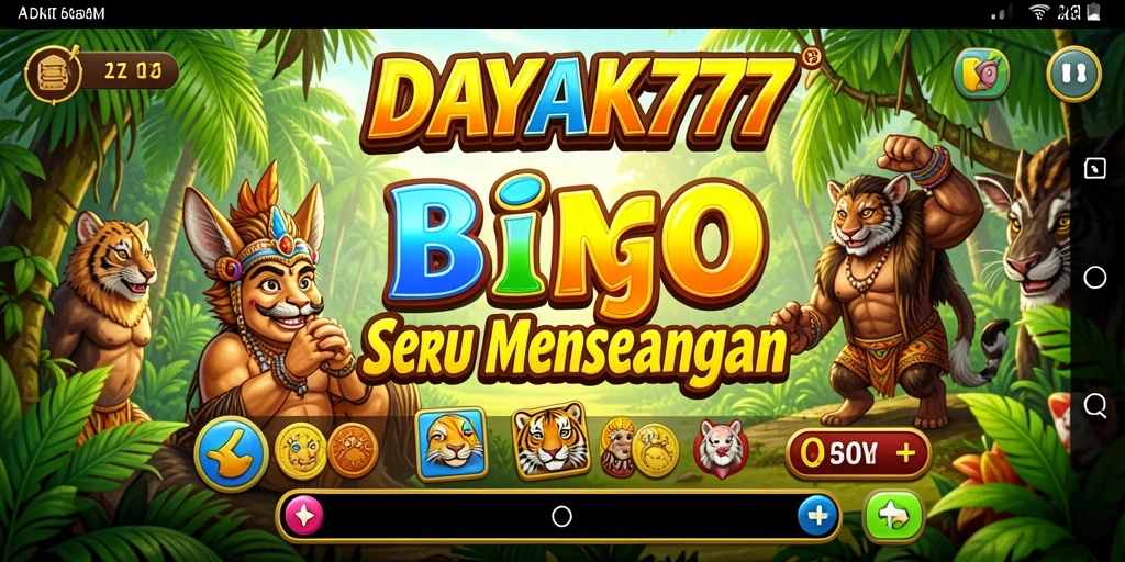 Tampilan gameplay seru di DAYAK777 dengan suasana Bingo yang menarik.