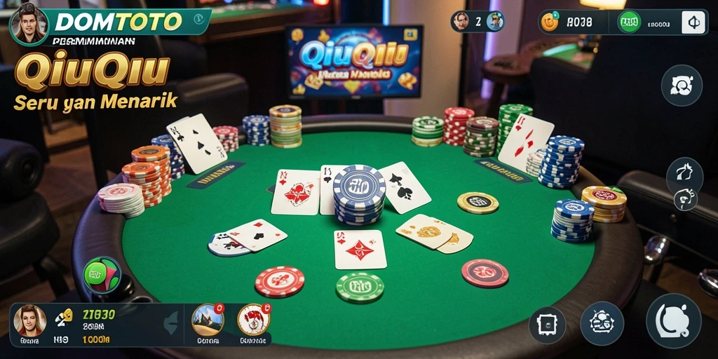 Tampilan gameplay <strong>DOMTOTO</strong> menampilkan keseruan bermain QiuQiu.