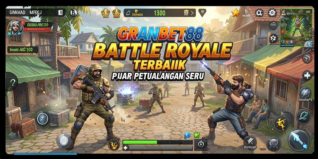 Screenshot gameplay GRANDBET88 yang mendebarkan di medan pertempuran.