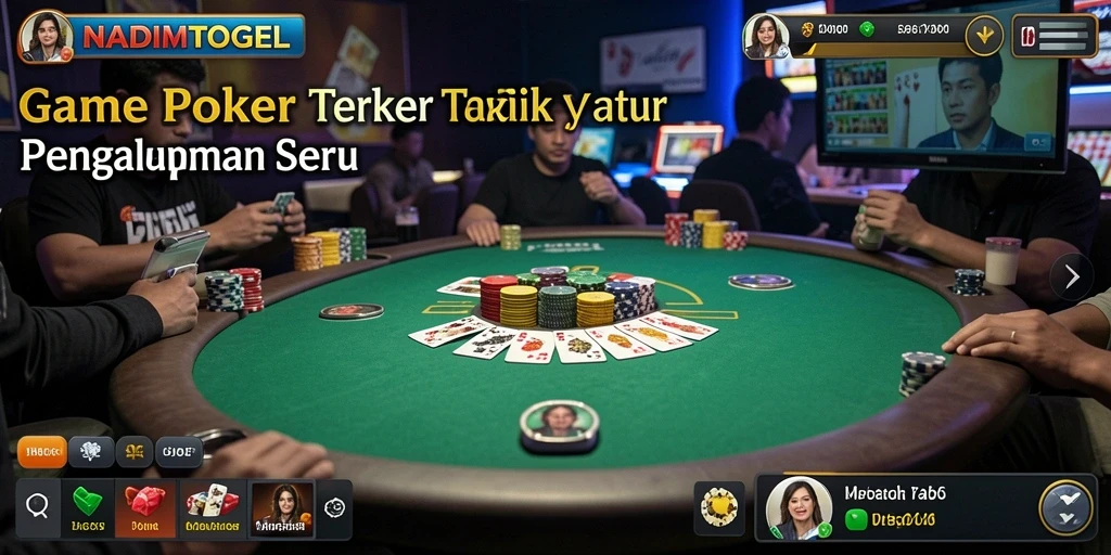 Tampilan menarik dari gameplay Poker di NADIMTOGEL.