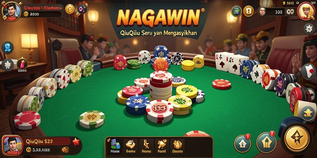Screenshot gameplay menarik NAGAWIN dengan tampilan QiuQiu seru.