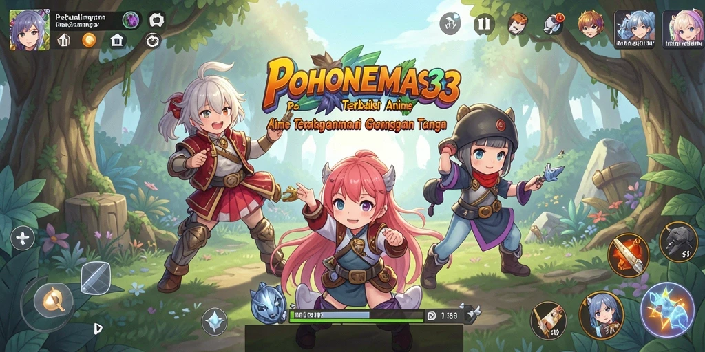 Screenshot gameplay Anime POHONEMAS33 yang menampilkan aksi seru.