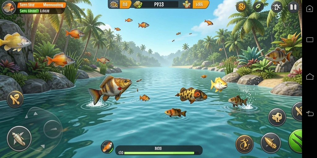 Tangkapan ikan besar dalam gameplay PP123 yang seru.