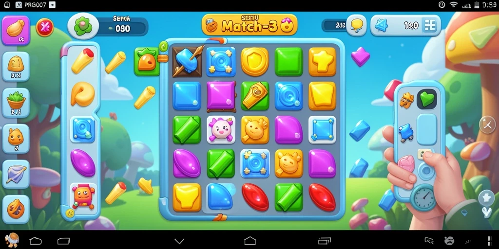 Tampilan gameplay seru dan menantang permainan Match-3.