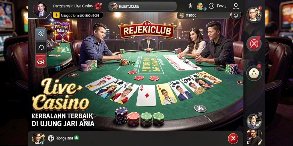 Tampilan gameplay Live Casino yang menarik dan interaktif.