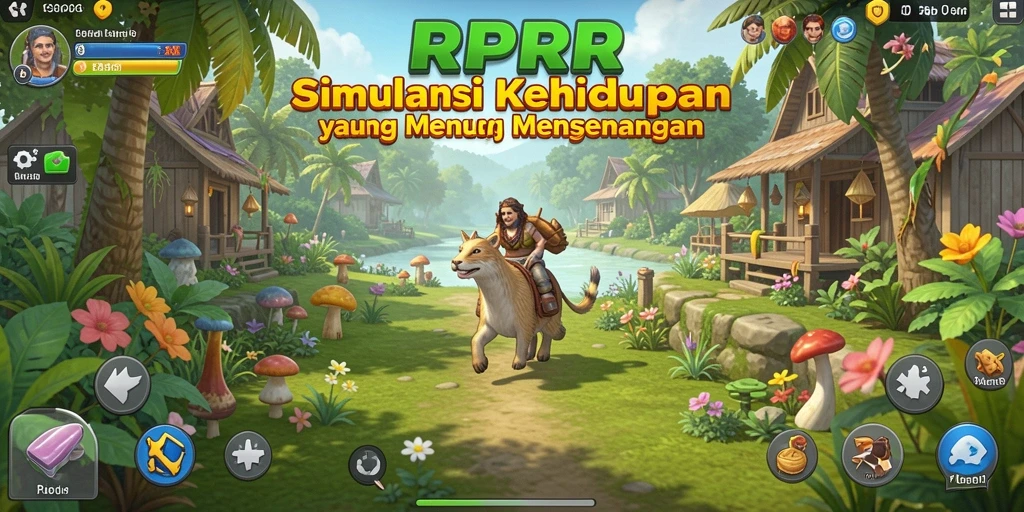 Tampilan gameplay menarik dari RPRR dengan simulasi kehidupan yang hidup.