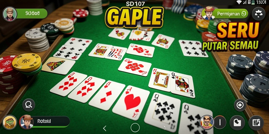 Tampilan menarik dari gameplay Gaple di SD107.