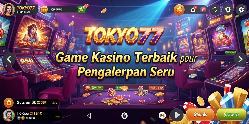 Tampilan menarik dari gameplay TOKYO77 yang seru dan menantang.